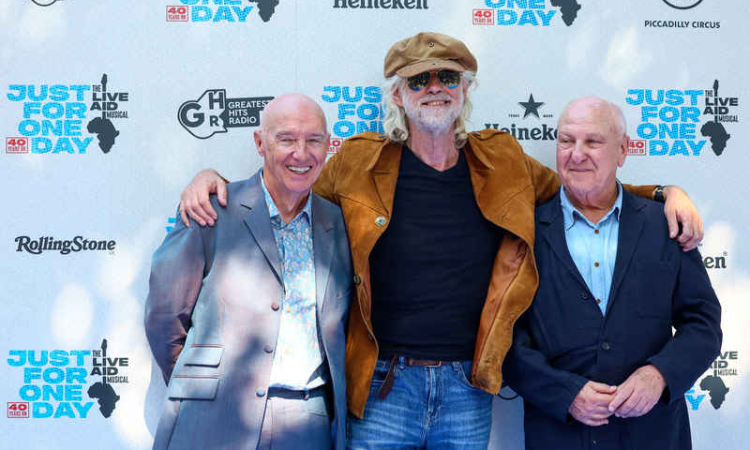 Bob Geldof and Brian May mark  Live Aid's 40th at London musical